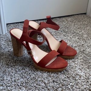 Rust cork heels
